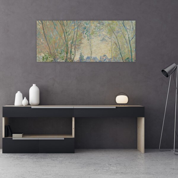 Slika - Claude Monet, Woman Seated under the Willows, reprodukcije (120x50 cm)