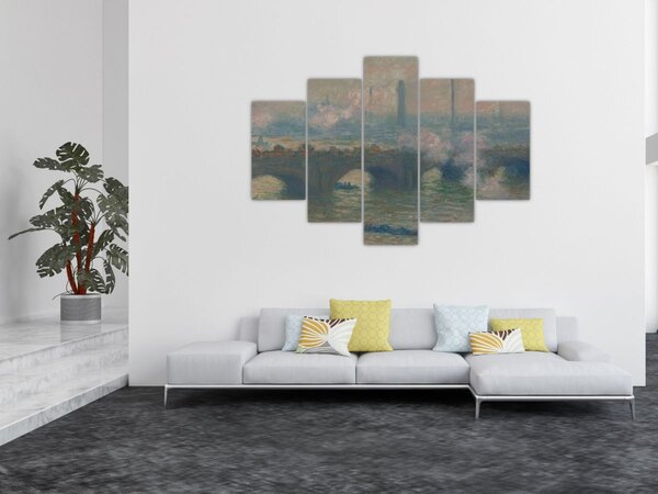 Slika - Claude Monet, Waterloo Bridge, Gray Day, reprodukcije (150x105 cm)