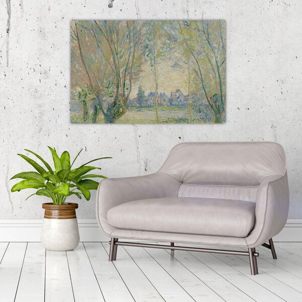 Slika - Claude Monet, Woman Seated under the Willows, reprodukcije (90x60 cm)