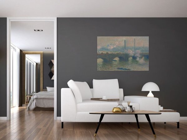 Slika - Claude Monet, Waterloo Bridge, Gray Day, reprodukcije (90x60 cm)