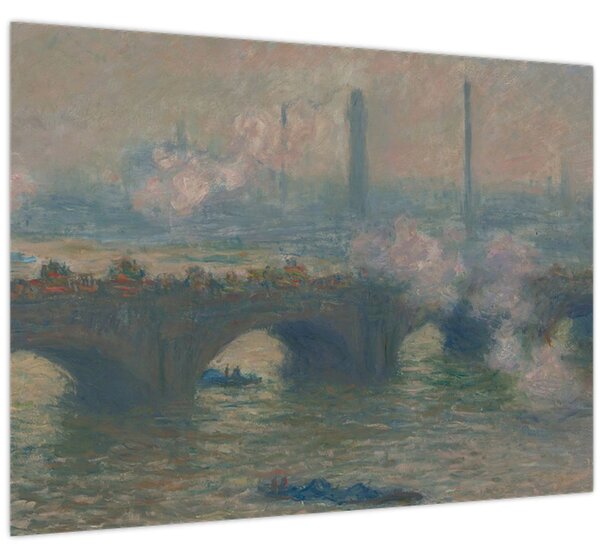 Slika - Claude Monet, Waterloo Bridge, Gray Day, reprodukcije (70x50 cm)