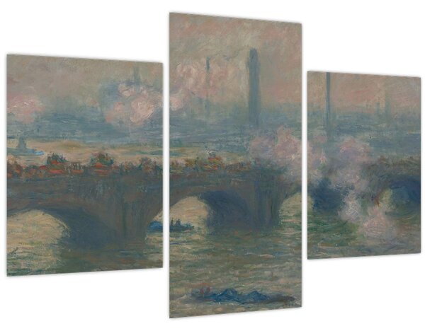 Slika - Claude Monet, Waterloo Bridge, Gray Day, reprodukcije (90x60 cm)