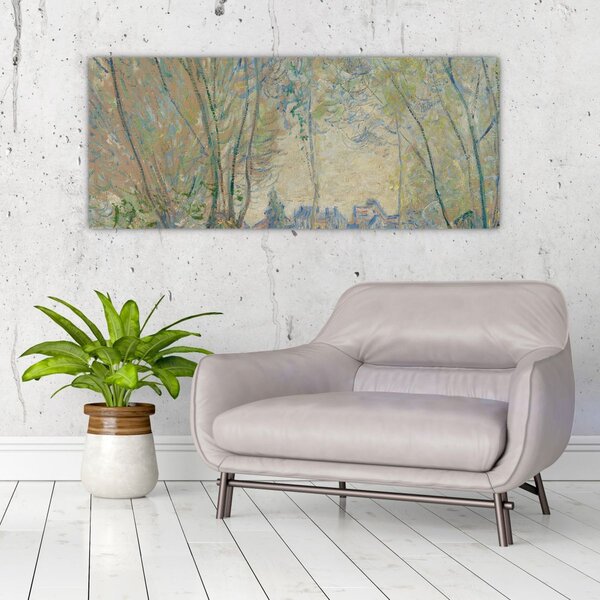 Slika - Claude Monet, Woman Seated under the Willows, reprodukcije (120x50 cm)