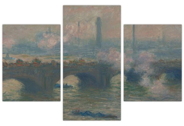 Slika - Claude Monet, Waterloo Bridge, Gray Day, reprodukcije (90x60 cm)