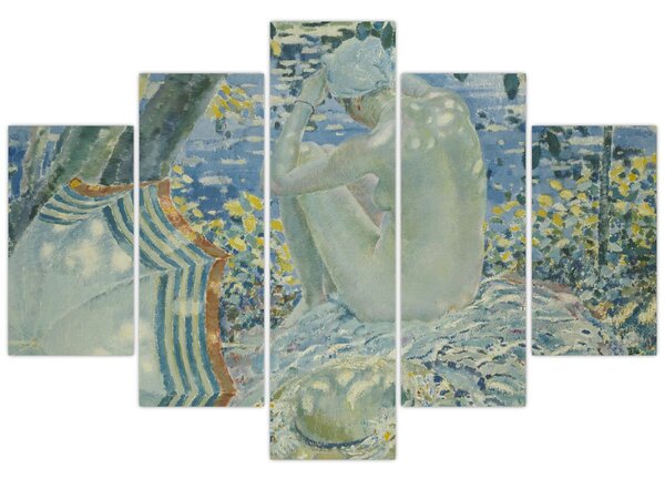Slika - Frederick Carl Frieseke, On the Bank, reprodukcije (150x105 cm)