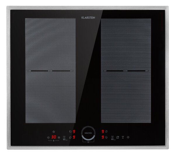 Klarstein Delicatessa 60 Prime, indukcijska ploča za kuhanje, 4 zone, 7000 W, timer, crna