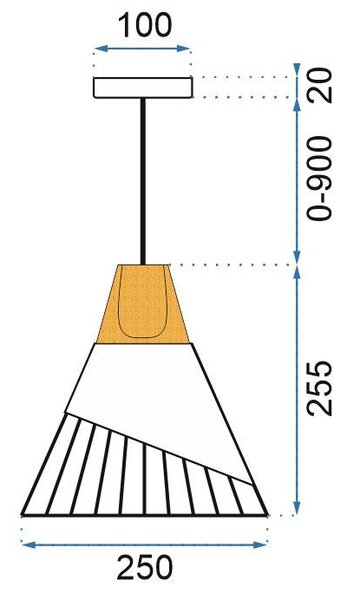 Stropna svjetiljka viseći skandinavski metal APP225-1CP