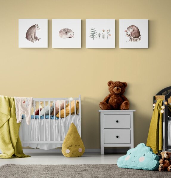 Set slika šumske životinje u minimalističkom stilu