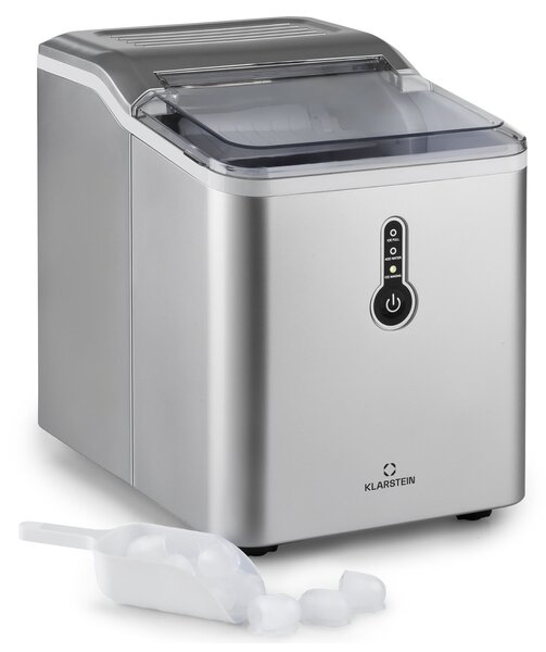 Klarstein Chillout, ledomat, okrugli komadi leda, 12 kg / 24 sata, spremnik za vodu: 1,5 l, bijela