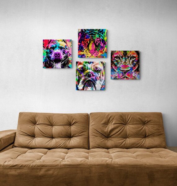 Set slika u zanimljivom pop art stilu
