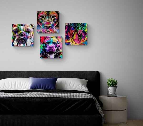 Set slika u zanimljivom pop art stilu