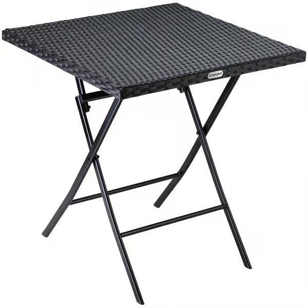 Sklopivi vrtni stol Rom od poliratana s čeličnim okvirom 75 × 65 × 65 cm