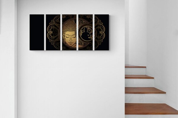 5-dijelna slika Buddha i njegova snaga harmonije