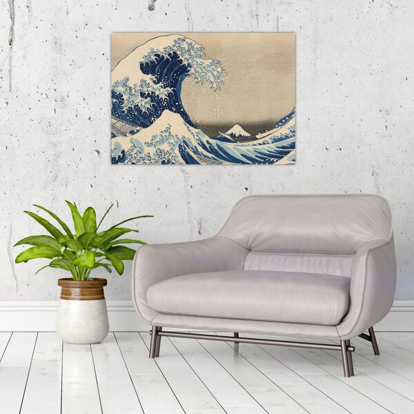 Slika - Katsushika Hokusai, Under the Wave off Kanagawa, reprodukcije (70x50 cm)