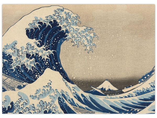 Slika - Katsushika Hokusai, Under the Wave off Kanagawa, reprodukcije (70x50 cm)