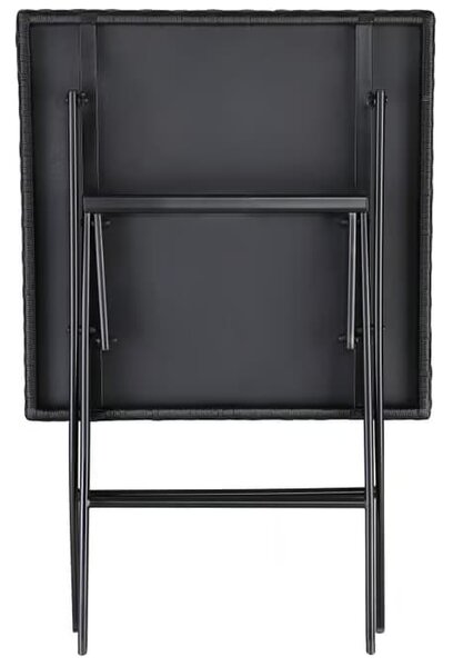 Sklopivi vrtni stol Rom od poliratana s čeličnim okvirom 75 × 65 × 65 cm