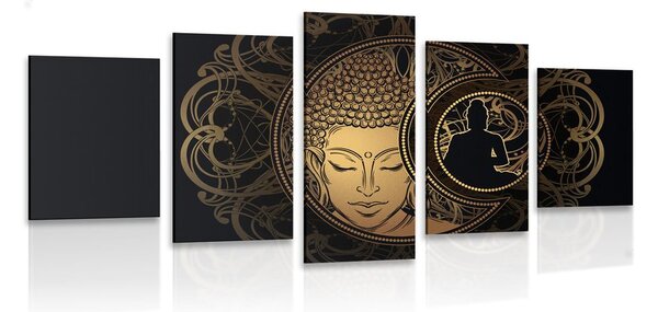 5-dijelna slika Buddha i njegova snaga harmonije