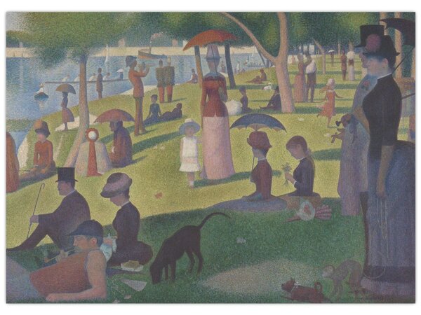 Slika - Georges Seurat, A Sunday on La Grande Jatte, reprodukcije (70x50 cm)