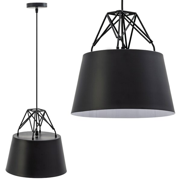 Stropna svjetiljka Viseća metalna crna APP422-1CP