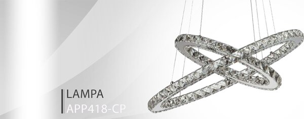 Kistalna stropna lampa krug 50+30cm pilot APP418-CP