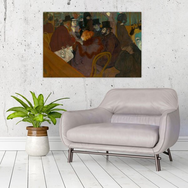 Slika - Henri de Toulouse-Lautrec, At the Moulin Rouge, reprodukcije (90x60 cm)
