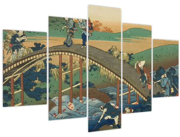 Slika - Katsushika Hokusai, Ariwara no Narihirafrom the series One Hundred, Poems Explained by the Nurse (Hyakunin isshu uba ga etoki), reprodukcije (150x105 cm)