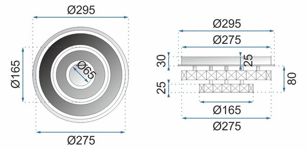 Stropna lampa LED APP411-C