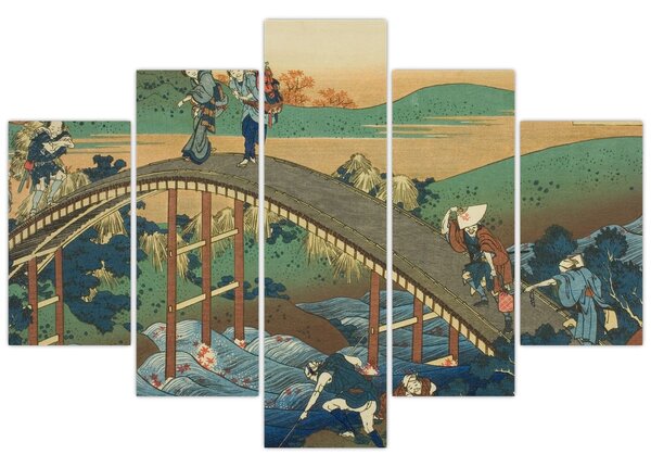 Slika - Katsushika Hokusai, Ariwara no Narihirafrom the series One Hundred, Poems Explained by the Nurse (Hyakunin isshu uba ga etoki), reprodukcije (150x105 cm)