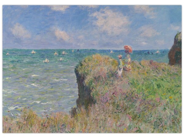 Slika - Claude Monet, Cliff Walk at Pourville, reprodukcije (70x50 cm)