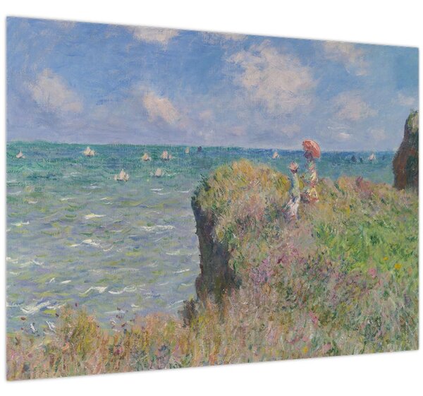 Slika - Claude Monet, Cliff Walk at Pourville, reprodukcije (70x50 cm)