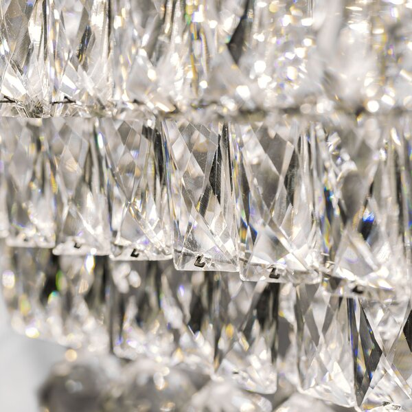 Viseča stropna svjetiljka Crystal LED 102W Daljinski upravljač APP417-CP