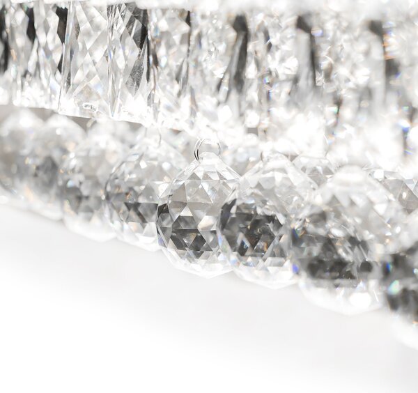 Viseča stropna svjetiljka Crystal LED 102W Daljinski upravljač APP417-CP