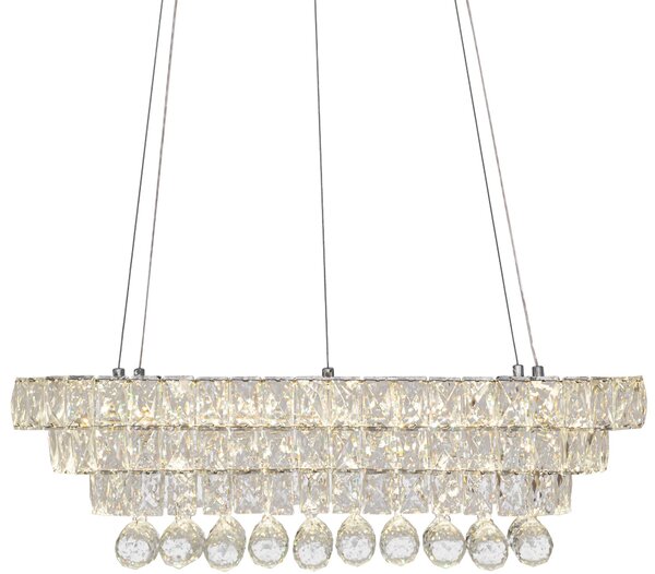 Viseča stropna svjetiljka Crystal LED 102W Daljinski upravljač APP417-CP