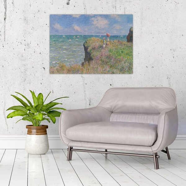 Slika - Claude Monet, Cliff Walk at Pourville, reprodukcije (70x50 cm)