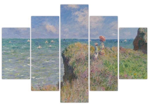 Slika - Claude Monet, Cliff Walk at Pourville, reprodukcije (150x105 cm)