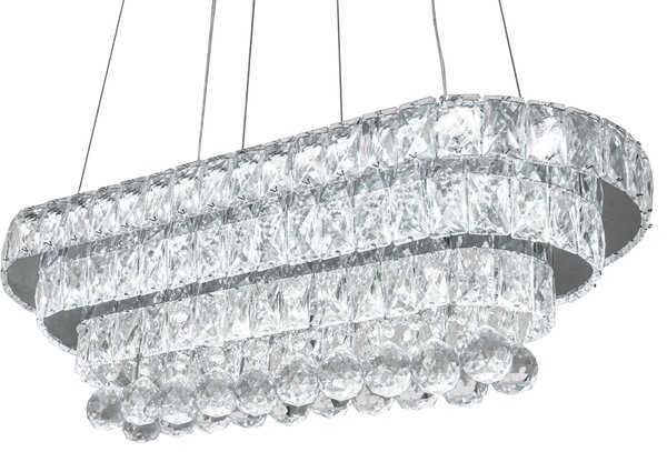 Viseča stropna svjetiljka Crystal LED 102W Daljinski upravljač APP417-CP