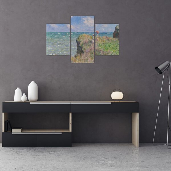 Slika - Claude Monet, Cliff Walk at Pourville, reprodukcije (90x60 cm)