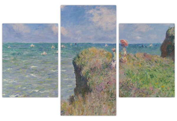 Slika - Claude Monet, Cliff Walk at Pourville, reprodukcije (90x60 cm)