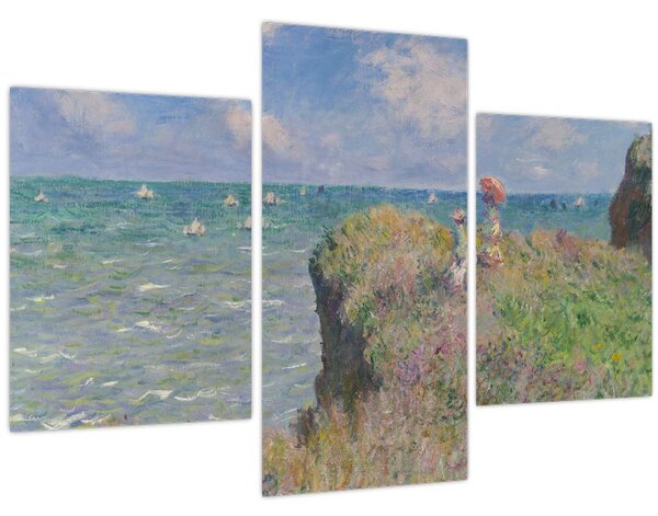 Slika - Claude Monet, Cliff Walk at Pourville, reprodukcije (90x60 cm)