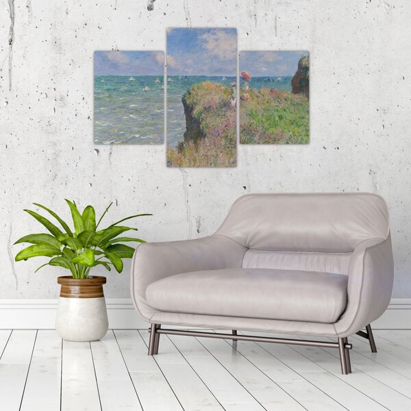 Slika - Claude Monet, Cliff Walk at Pourville, reprodukcije (90x60 cm)