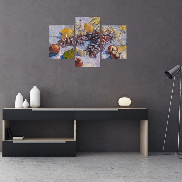 Slika - Vincent van Gogh, Grapes, Lemons, Pears, and Apples, reprodukcije (90x60 cm)