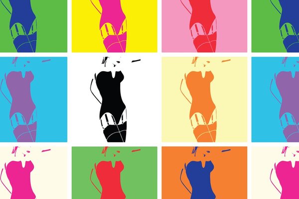 Slika pop art šarm žene