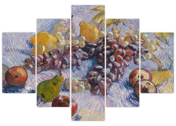 Slika - Vincent van Gogh, Grapes, Lemons, Pears, and Apples, reprodukcije (150x105 cm)