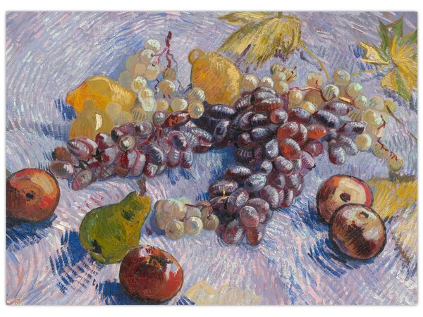 Slika - Vincent van Gogh, Grapes, Lemons, Pears, and Apples, reprodukcije (70x50 cm)