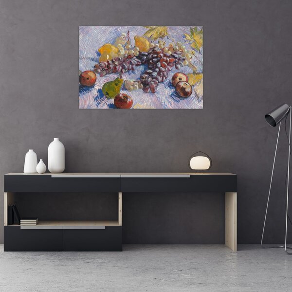 Slika - Vincent van Gogh, Grapes, Lemons, Pears, and Apples, reprodukcije (90x60 cm)