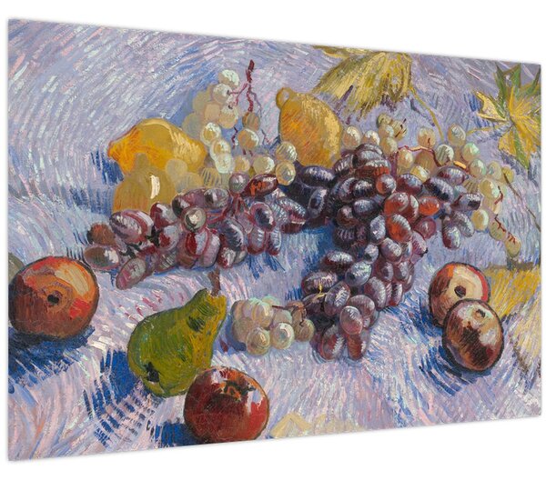 Slika - Vincent van Gogh, Grapes, Lemons, Pears, and Apples, reprodukcije (90x60 cm)