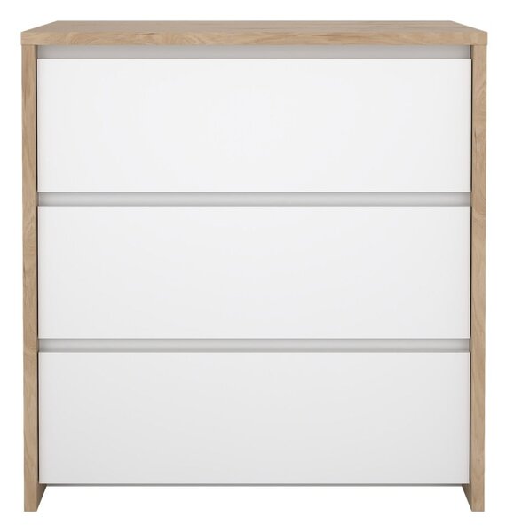 Bijela/u prirodnoj boji komoda u dekoru hrasta 80x84x48 cm Next – Tvilum