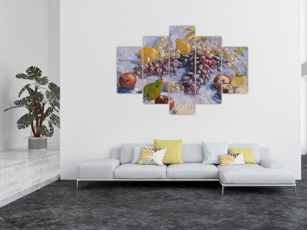Slika - Vincent van Gogh, Grapes, Lemons, Pears, and Apples, reprodukcije (150x105 cm)