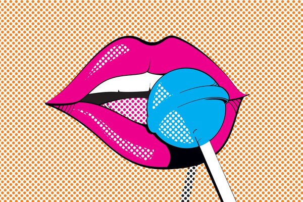 Slika pop art lizalica