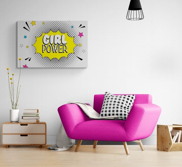 Slika s pop art natpisom - GIRL POWER